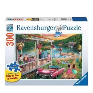 New sealed Ravensburger 300 pcs Large Format Puzzle-Summer at The Lake